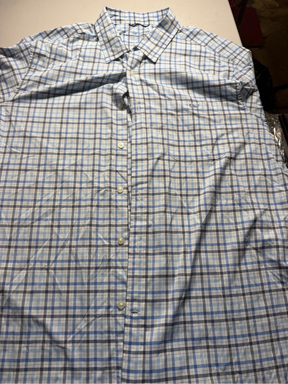 Vineyard vines Light Blue Plaid Men's Button-Down Shirt